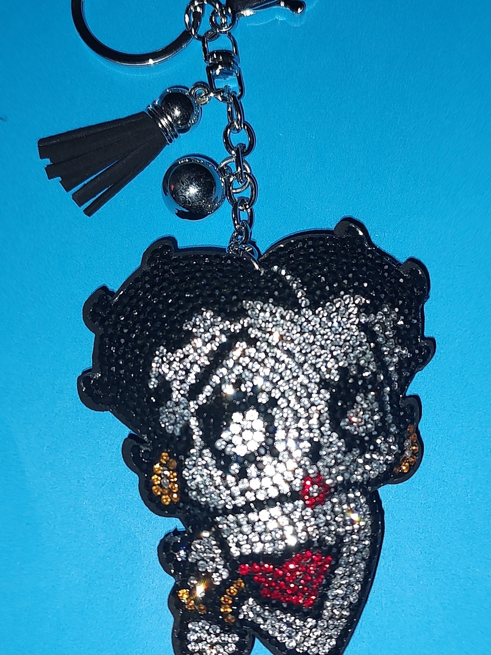 New! Rhinestone Betty Boop Keychain/ Bag Charm